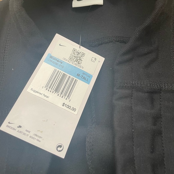 NWT Nike Women’s Tech Sportswear Black Sweatpants Jogger Pants Medium Tall - Picture 5 of 9